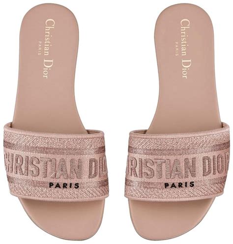 dior sparkley sandals|Dior flat sandals for women.